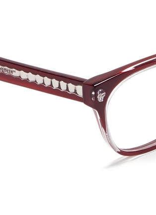 Detail View - Click To Enlarge - ALEXANDER MCQUEEN - Skull stud square cat eye optical glasses