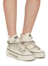 Figure View - Click To Enlarge - ASH - Rainbow Chain Embellished Leather High-Top Sneakers