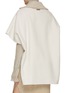 Back View - Click To Enlarge - PESERICO - Wool Cashmere Blend Elbow Sleeve Cape Jacket
