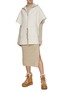 Figure View - Click To Enlarge - PESERICO - Wool Cashmere Blend Elbow Sleeve Cape Jacket
