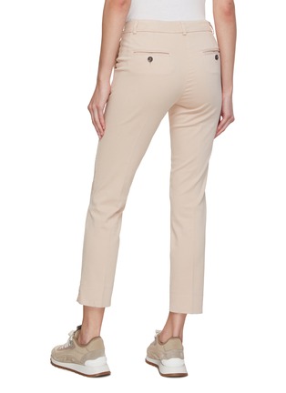 Back View - Click To Enlarge - PESERICO - Monili Tab Slim Fit Cropped Pants