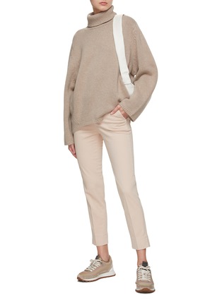 Figure View - Click To Enlarge - PESERICO - Monili Tab Slim Fit Cropped Pants