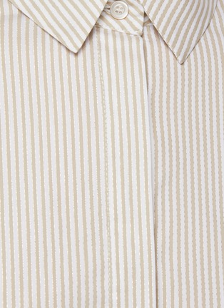  - PESERICO - Lurex Trim Striped Shirt