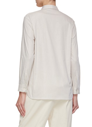 Back View - Click To Enlarge - PESERICO - Lurex Trim Striped Shirt