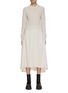 Main View - Click To Enlarge - PESERICO - Bifabric Ribbed Knit Chiffon Dress