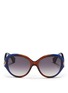 Main View - Click To Enlarge - ALEXANDER MCQUEEN - Ombré acetate cat eye sunglasses
