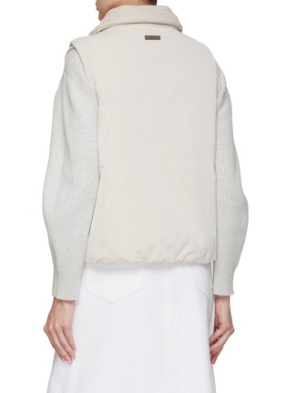 Back View - Click To Enlarge - PESERICO - Padded Lurex Knit Gilet