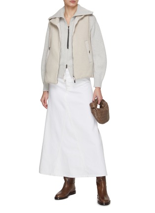 Figure View - Click To Enlarge - PESERICO - Padded Lurex Knit Gilet