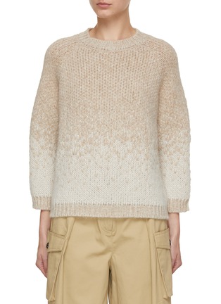 Main View - Click To Enlarge - PESERICO - Gradient Intarsia Knit Sweater