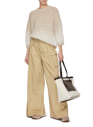 Figure View - Click To Enlarge - PESERICO - Gradient Intarsia Knit Sweater