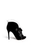 Main View - Click To Enlarge - ALEXANDER MCQUEEN - Pleat trim satin bow velvet ankle boots