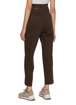 Back View - Click To Enlarge - PESERICO - High Waist Paperbag Pants