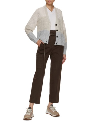 Figure View - Click To Enlarge - PESERICO - High Waist Paperbag Pants