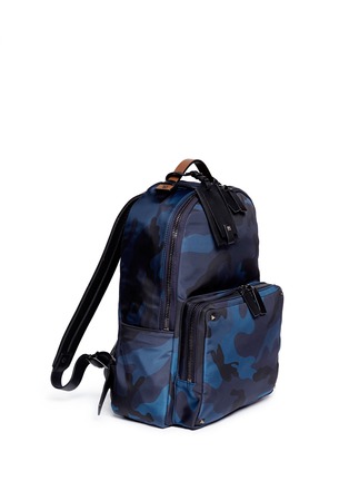 Front View - Click To Enlarge - VALENTINO GARAVANI - Camouflage print nylon backpack