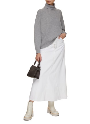 Figure View - Click To Enlarge - PESERICO - Turtleneck Rib Knit Sweater