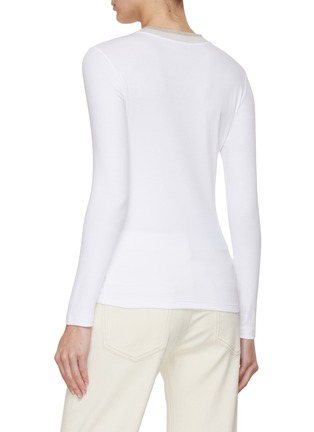 Back View - Click To Enlarge - PESERICO - Ribbed Collar T-Shirt
