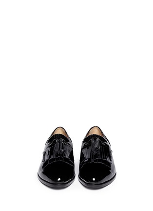 Figure View - Click To Enlarge - LANVIN - Patent leather tassel slip-ons