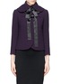 Main View - Click To Enlarge - ALEXANDER MCQUEEN - Wide collar eyelet front wool jacket