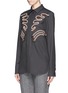 Front View - Click To Enlarge - STELLA MCCARTNEY - Rope embroidery wool twill tailored shirt
