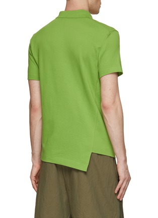 Back View - Click To Enlarge - COMME DES GARÇONS SHIRT - X Lacoste Gator Badge Slanted Polo
