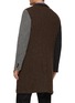 Back View - Click To Enlarge - COMME DES GARÇONS SHIRT - Single Breasted Contrast Sleeves Tweed Coat