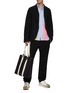 Figure View - Click To Enlarge - COMME DES GARÇONS SHIRT - Straight Leg Tapered Tweed Pants