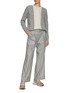 Figure View - Click To Enlarge - PESERICO - Bicoloured Cable Knit Jumper