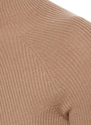  - PESERICO - Mock Neck Lurex Knit Top