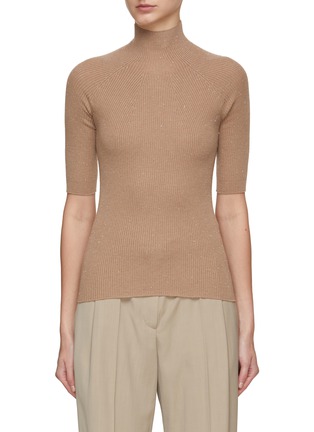 Main View - Click To Enlarge - PESERICO - Mock Neck Lurex Knit Top