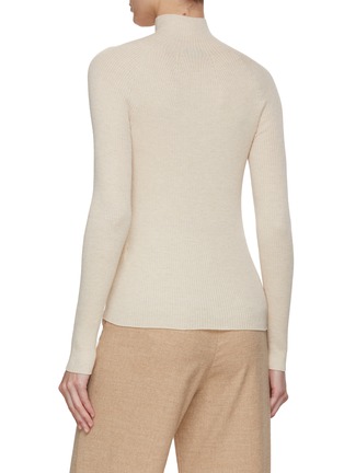 Back View - Click To Enlarge - PESERICO - Mock Neck Lurex Knit Top