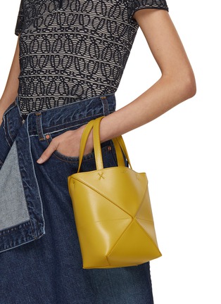 Front View - Click To Enlarge - LOEWE - Mini Puzzle Fold Leather Tote Bag