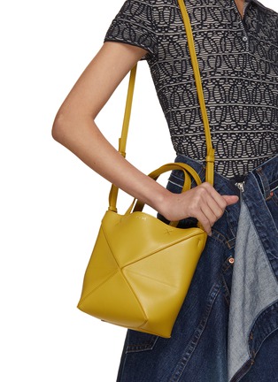 Figure View - Click To Enlarge - LOEWE - Mini Puzzle Fold Leather Tote Bag