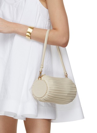 Front View - Click To Enlarge - LOEWE - Pleated Nappa Leather Bracelet Pouch Bag
