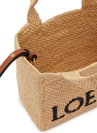 Detail View - Click To Enlarge - LOEWE - Small Logo Raffia Tote Bag