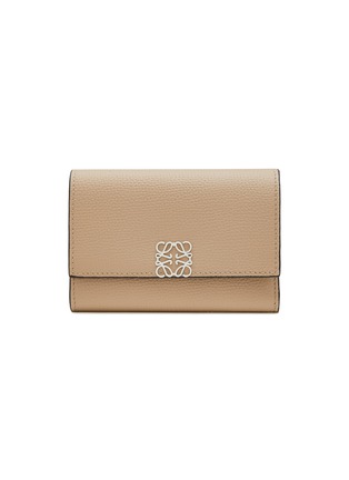 Main View - Click To Enlarge - LOEWE - Small Anagram Grained Leather Wallet