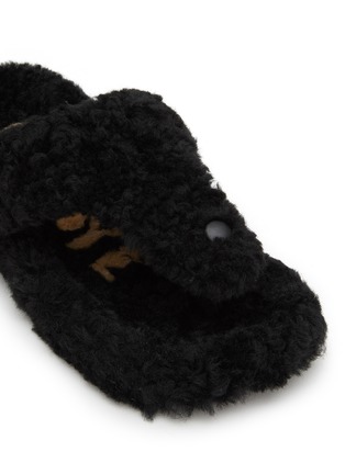 Detail View - Click To Enlarge - LOEWE - Ease Shearling Toe Post Sandals