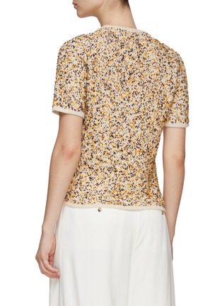 Back View - Click To Enlarge - BRUNO MANETTI - Short Sleeves Tweed Top