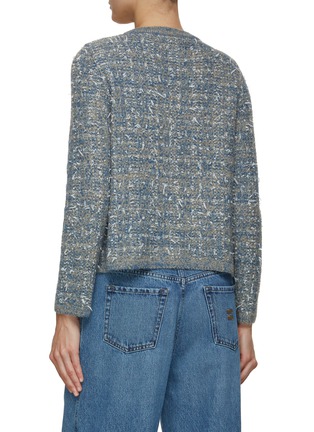 Back View - Click To Enlarge - BRUNO MANETTI - Wool Tweed Knit Cardigan