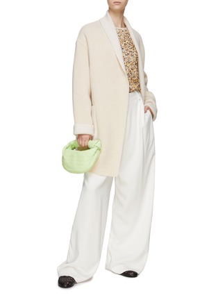 Figure View - Click To Enlarge - BRUNO MANETTI - Shawl Collar Wool Knit Coat