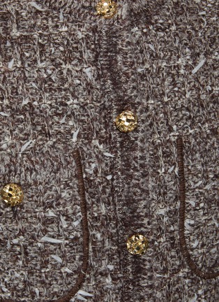  - BRUNO MANETTI - Wool Tweed Knit Cardigan
