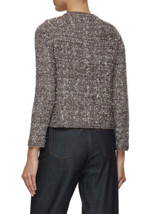Back View - Click To Enlarge - BRUNO MANETTI - Wool Tweed Knit Cardigan