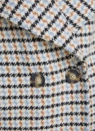  - BRUNO MANETTI - Houndstooth Motif Wool Blend Knit Jacket