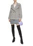 Figure View - Click To Enlarge - BRUNO MANETTI - Houndstooth Motif Wool Blend Knit Jacket