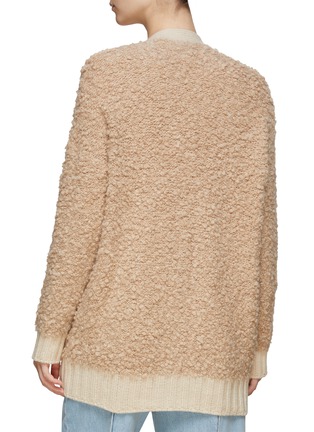 Back View - Click To Enlarge - BRUNO MANETTI - Wool Bouclé Knit Cardigan