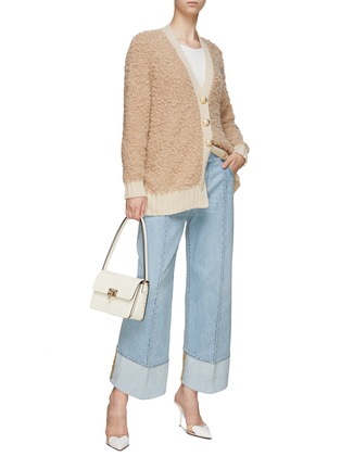 Figure View - Click To Enlarge - BRUNO MANETTI - Wool Bouclé Knit Cardigan