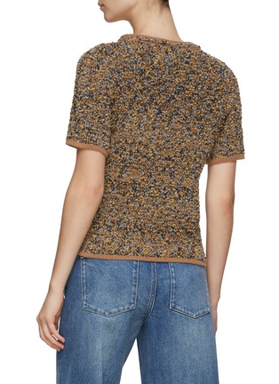 Back View - Click To Enlarge - BRUNO MANETTI - Short Sleeves Tweed Top