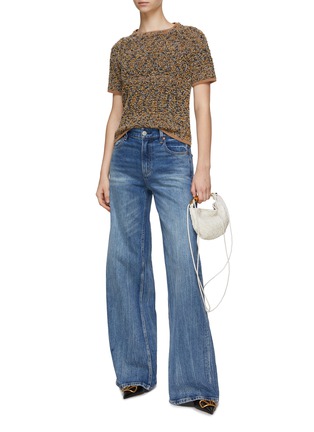 Figure View - Click To Enlarge - BRUNO MANETTI - Short Sleeves Tweed Top