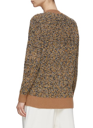 Back View - Click To Enlarge - BRUNO MANETTI - V-Neck Tweed Cardigan