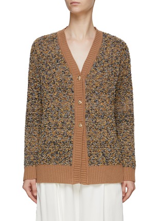 Main View - Click To Enlarge - BRUNO MANETTI - V-Neck Tweed Cardigan