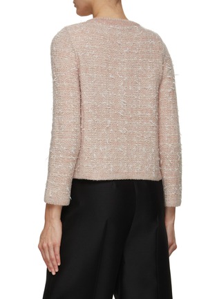 Back View - Click To Enlarge - BRUNO MANETTI - Wool Tweed Knit Cardigan